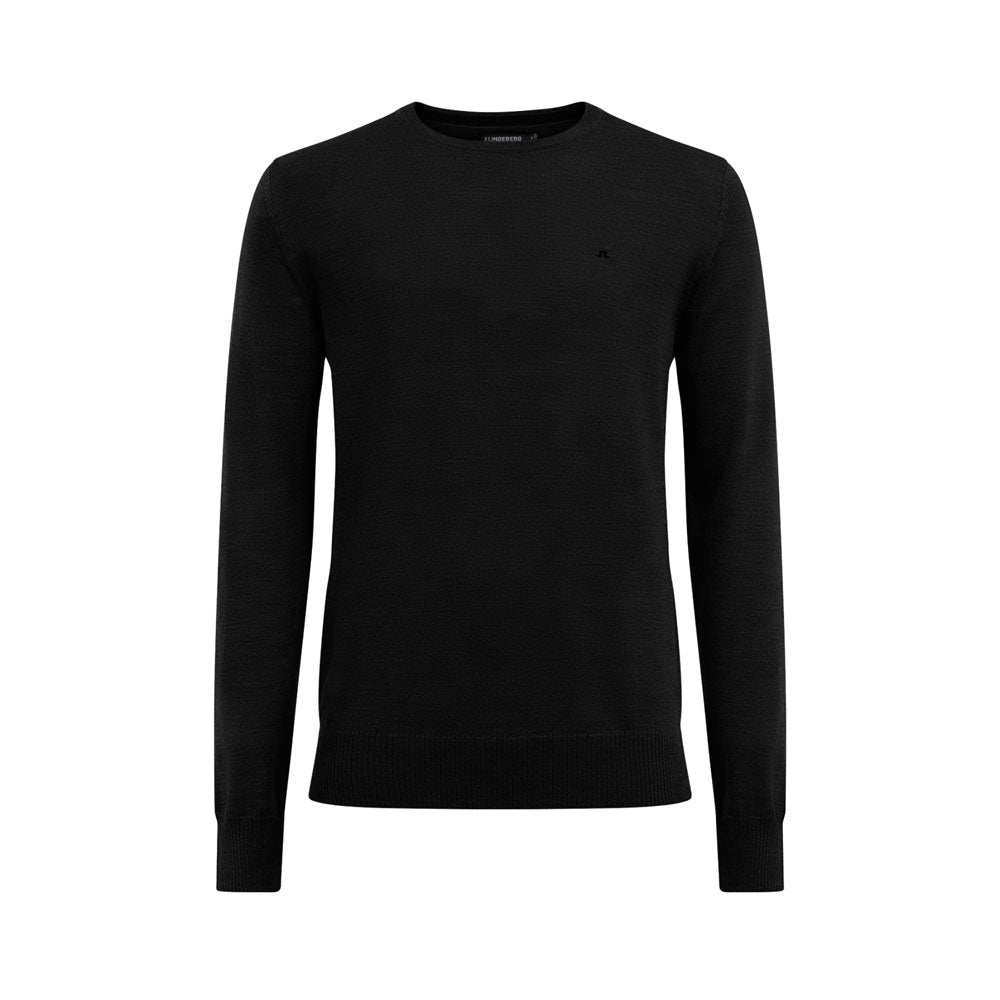 Lyle Merino Crew Neck Sweater - Black