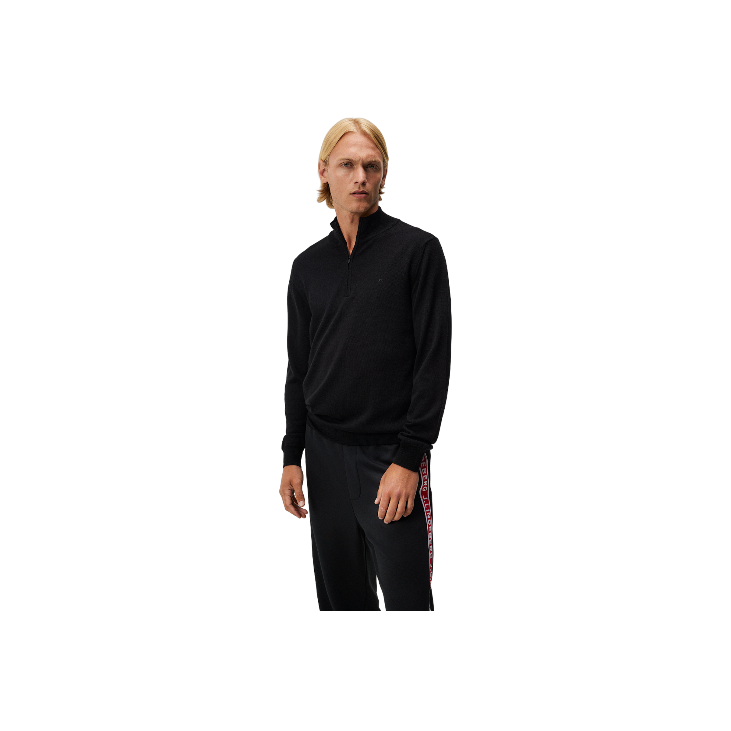 Kiyan Quarter Zip Sweater - Black