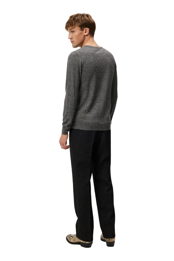 Lyle Merino Crew Neck Sweater - grey