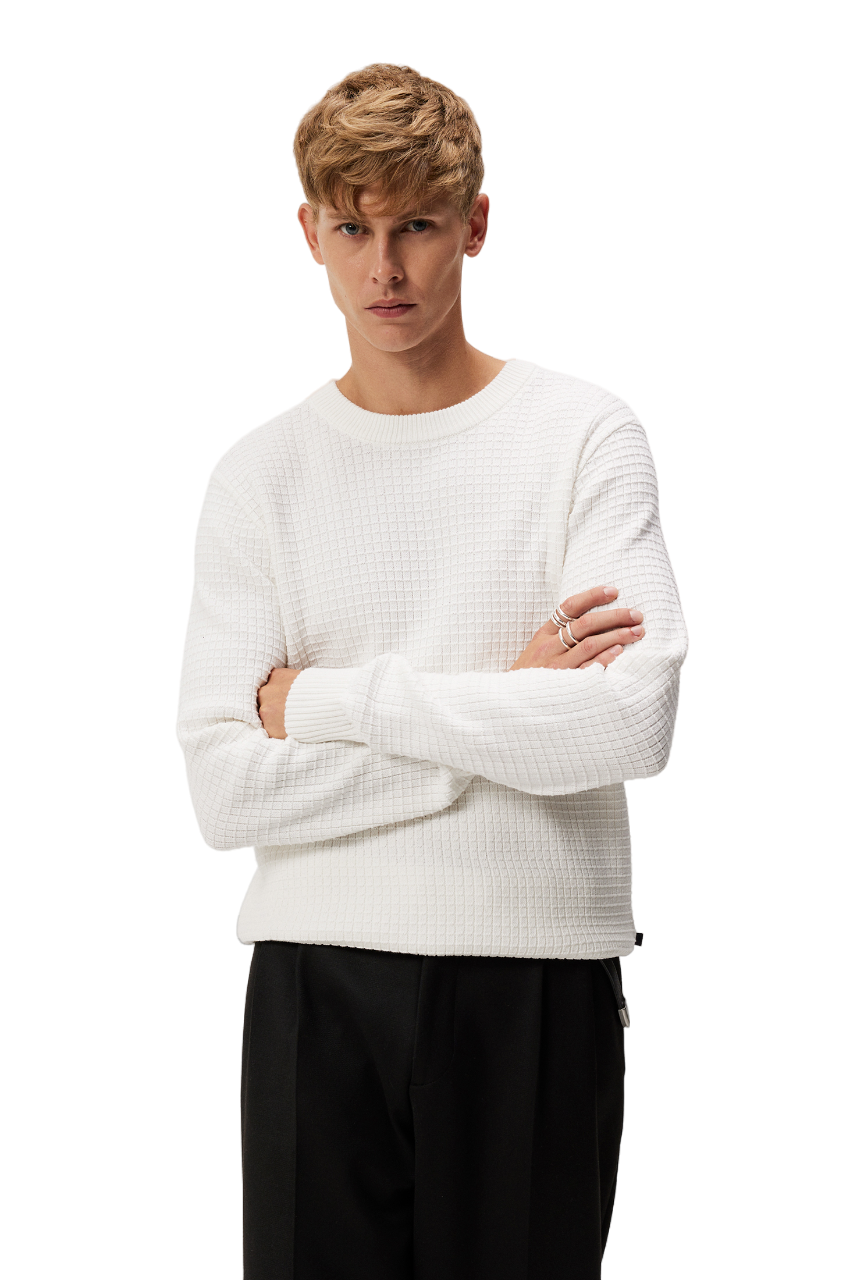 Archer Structure Sweater - White