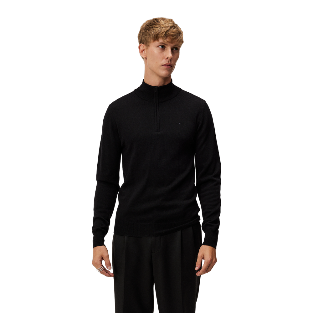 Kiyan Quarter Zip Sweater - Black