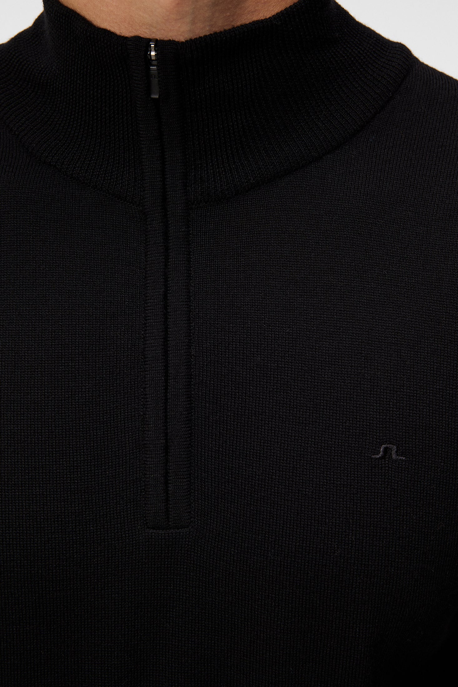 Kiyan Quarter Zip Sweater - Black