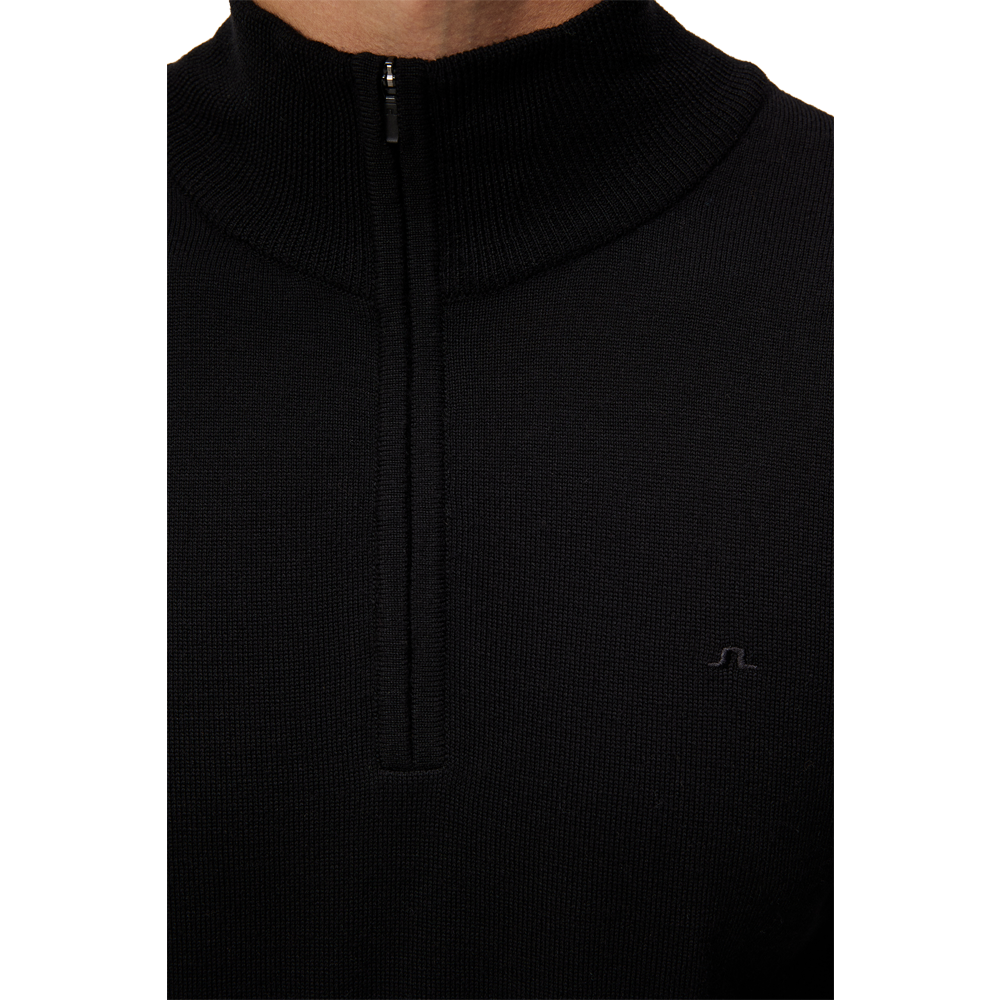 Kiyan Quarter Zip Sweater - Black