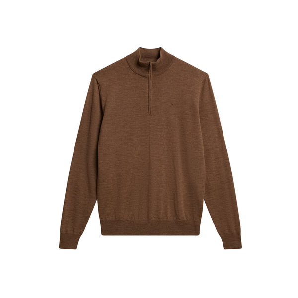 Kiyan Quarter Zip Sweater - Brown