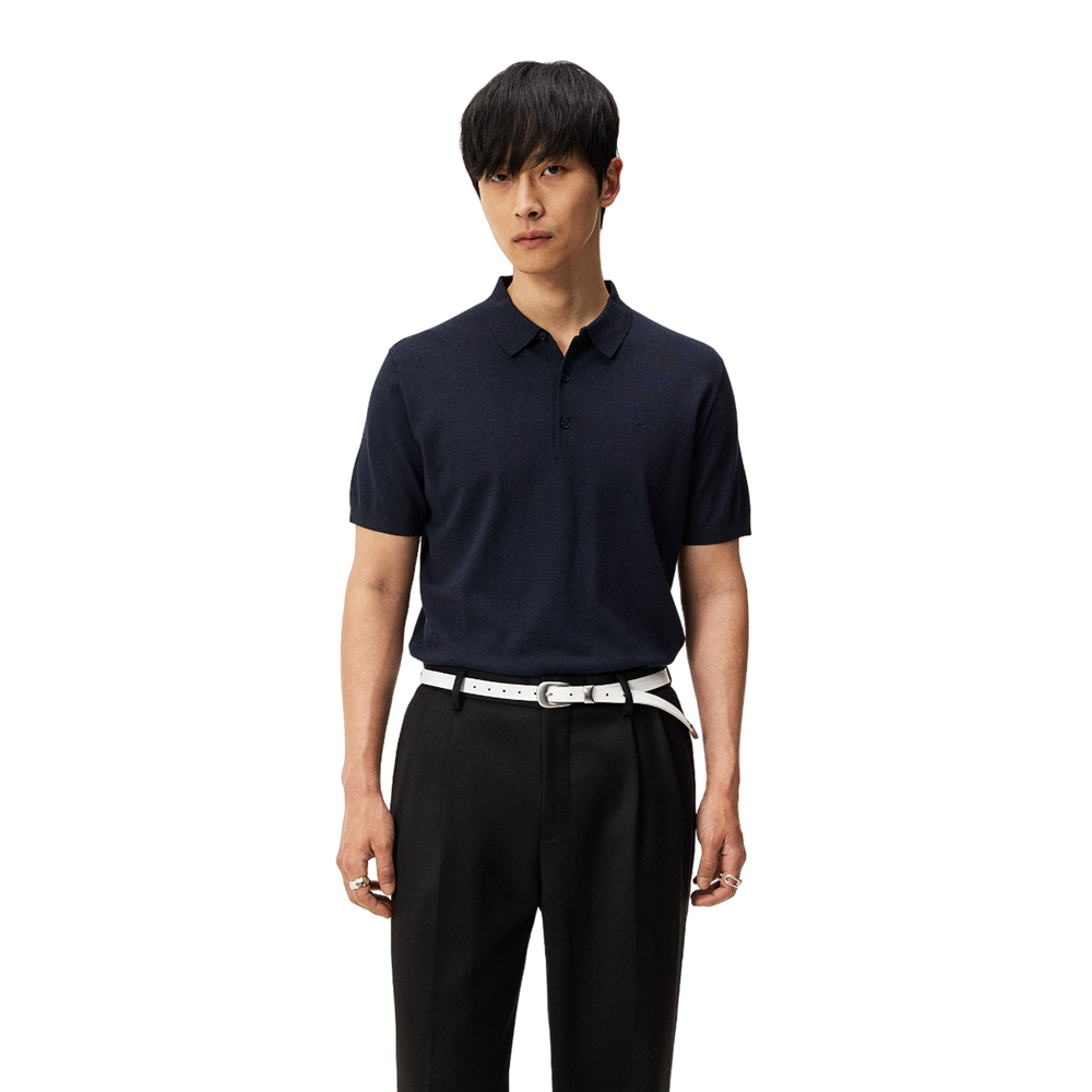 Ridge Rayon Silk Polo - Navy