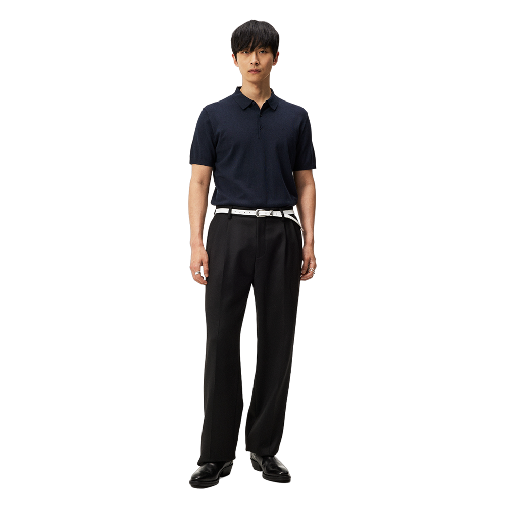 Ridge Rayon Silk Polo - Navy