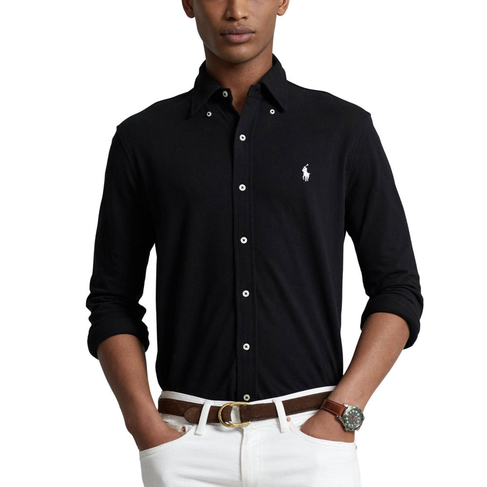 Featherweight Mesh Oxford Shirt - Black