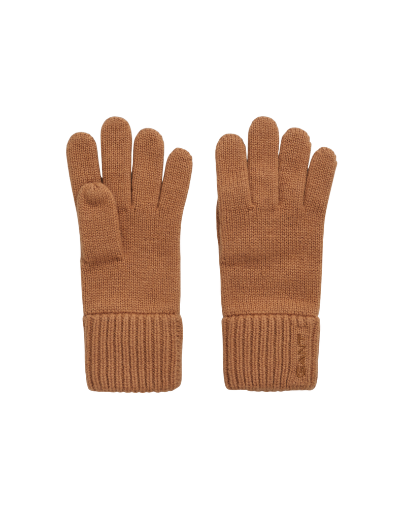 Wool Knit Gloves - Orange
