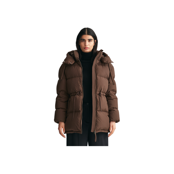 Mid Length Down Jacket - Brown