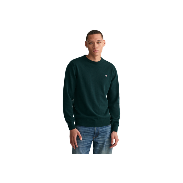 Superfine Lambswool C-Neck - Green