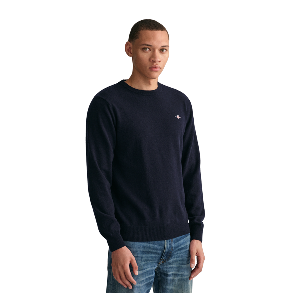 Superfine Lambswool C-Neck - Blue