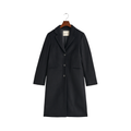 Wool Blend Tailored Coat - Blue