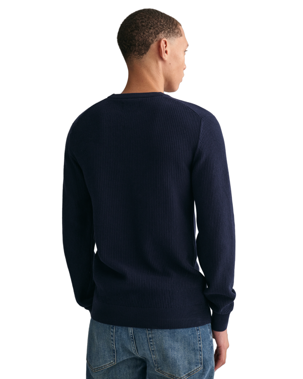 Micro Cotton Texture C-Neck - Blue