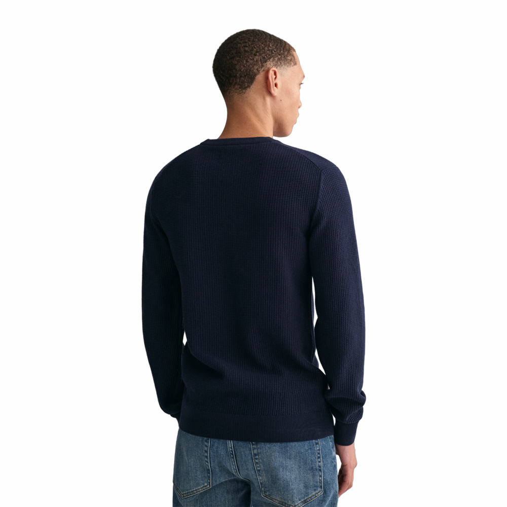 Micro Cotton Texture C-Neck - Blue