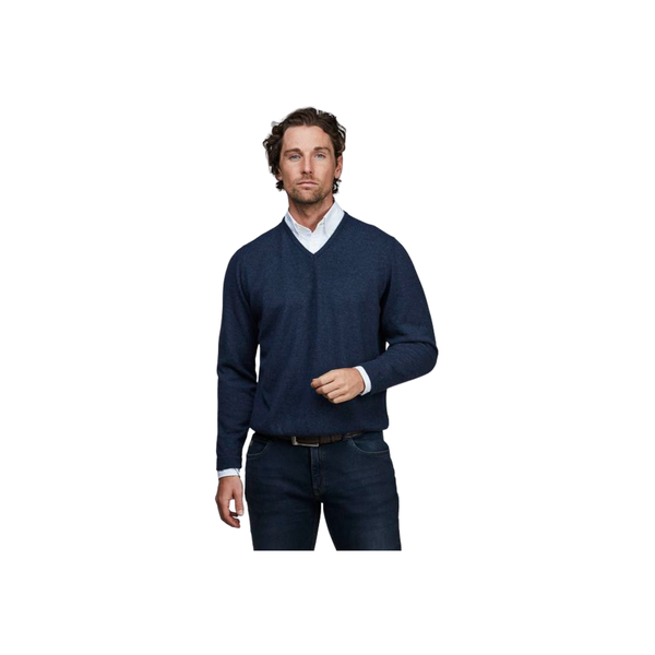 Geelong V-Neck Sweater - Blue