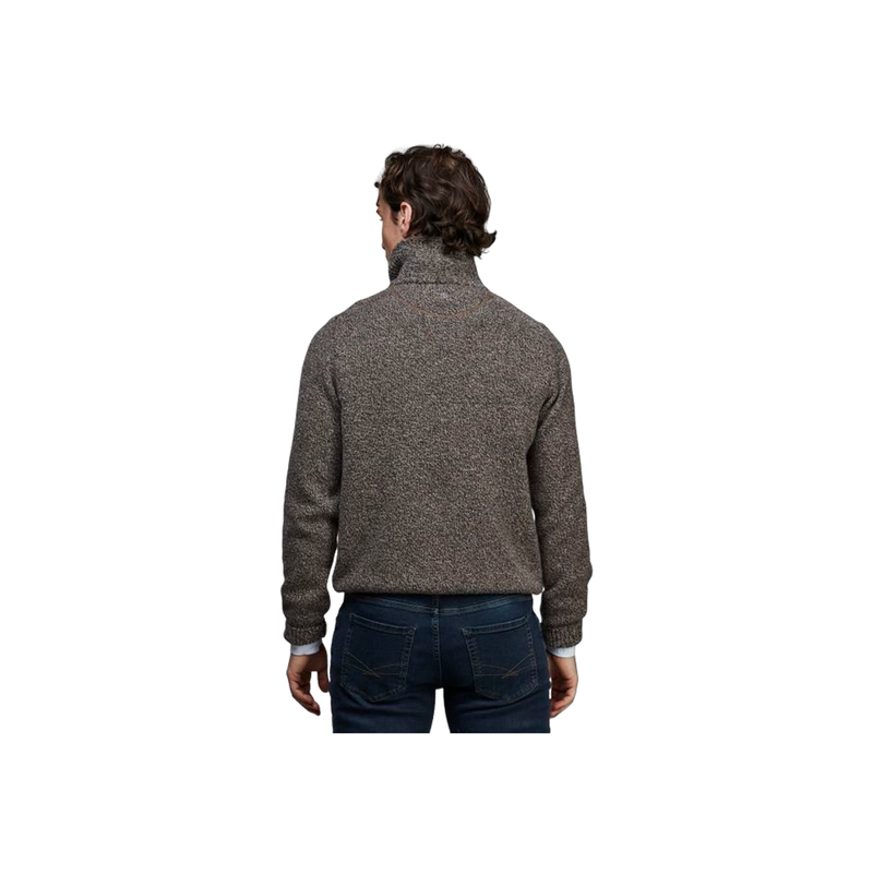 Halfzip Mouliné Geelong Knit - Brown