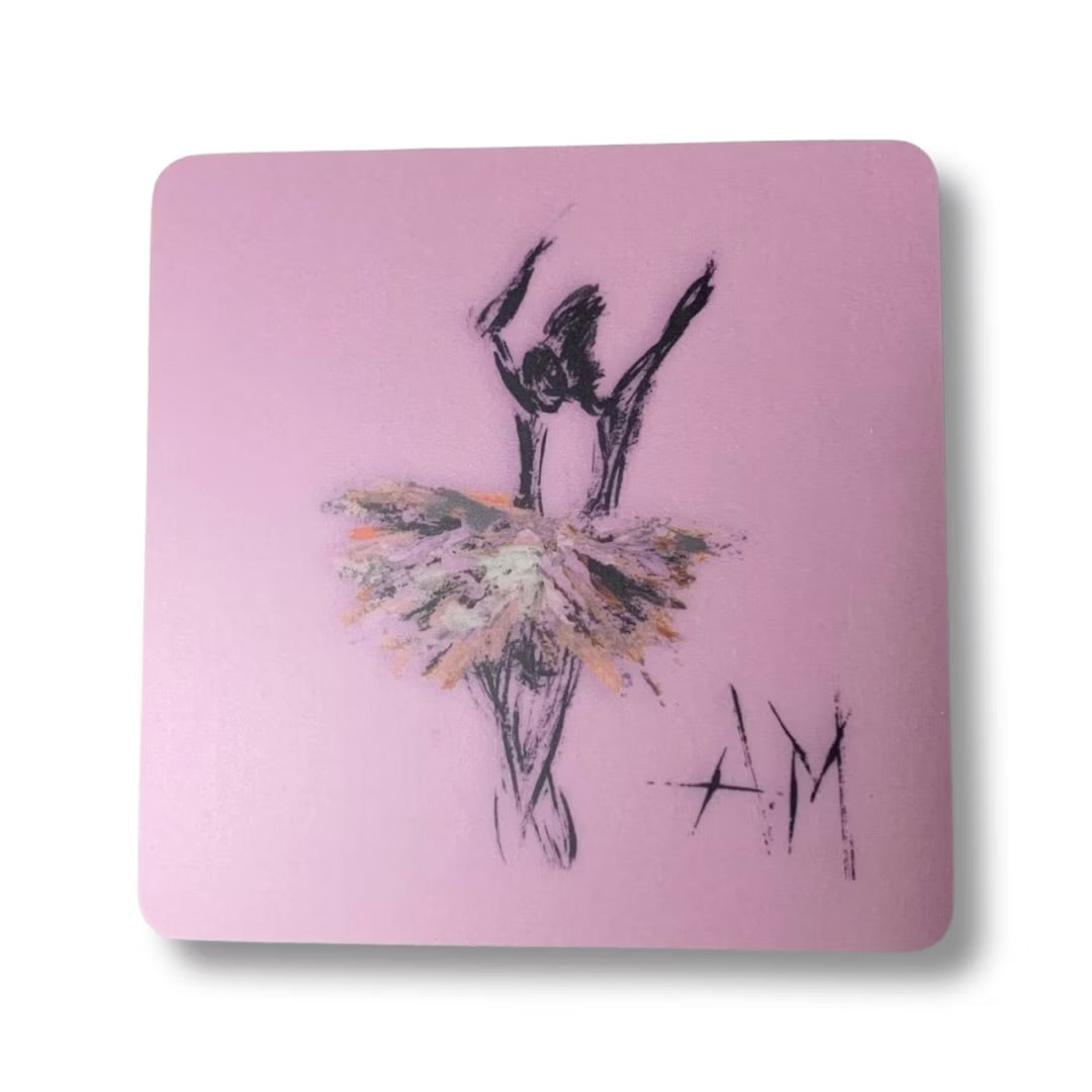 Ballerina Glasunderlägg 4-pack - PURPLE