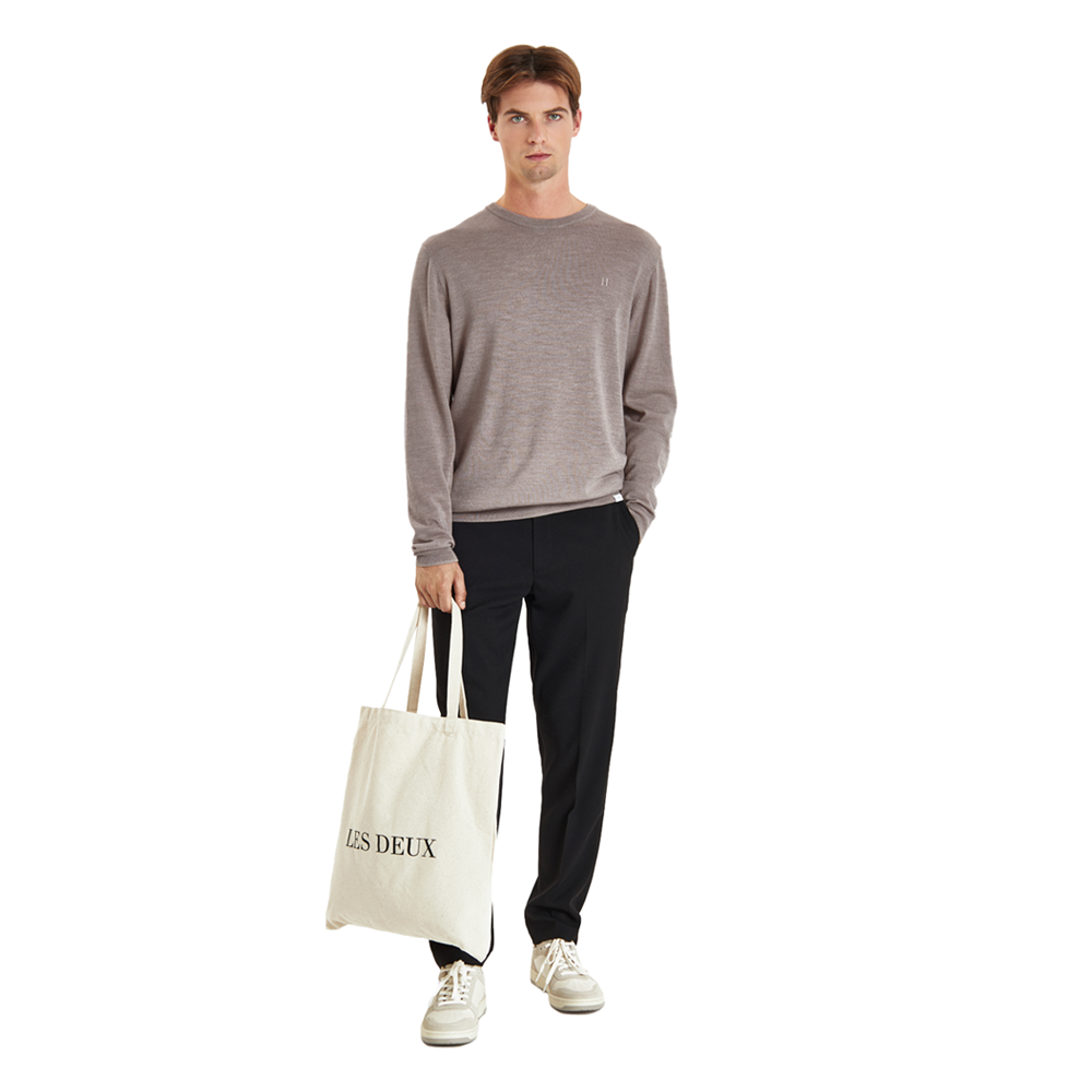 Greyson Merino Knit - Dark Sand Melange