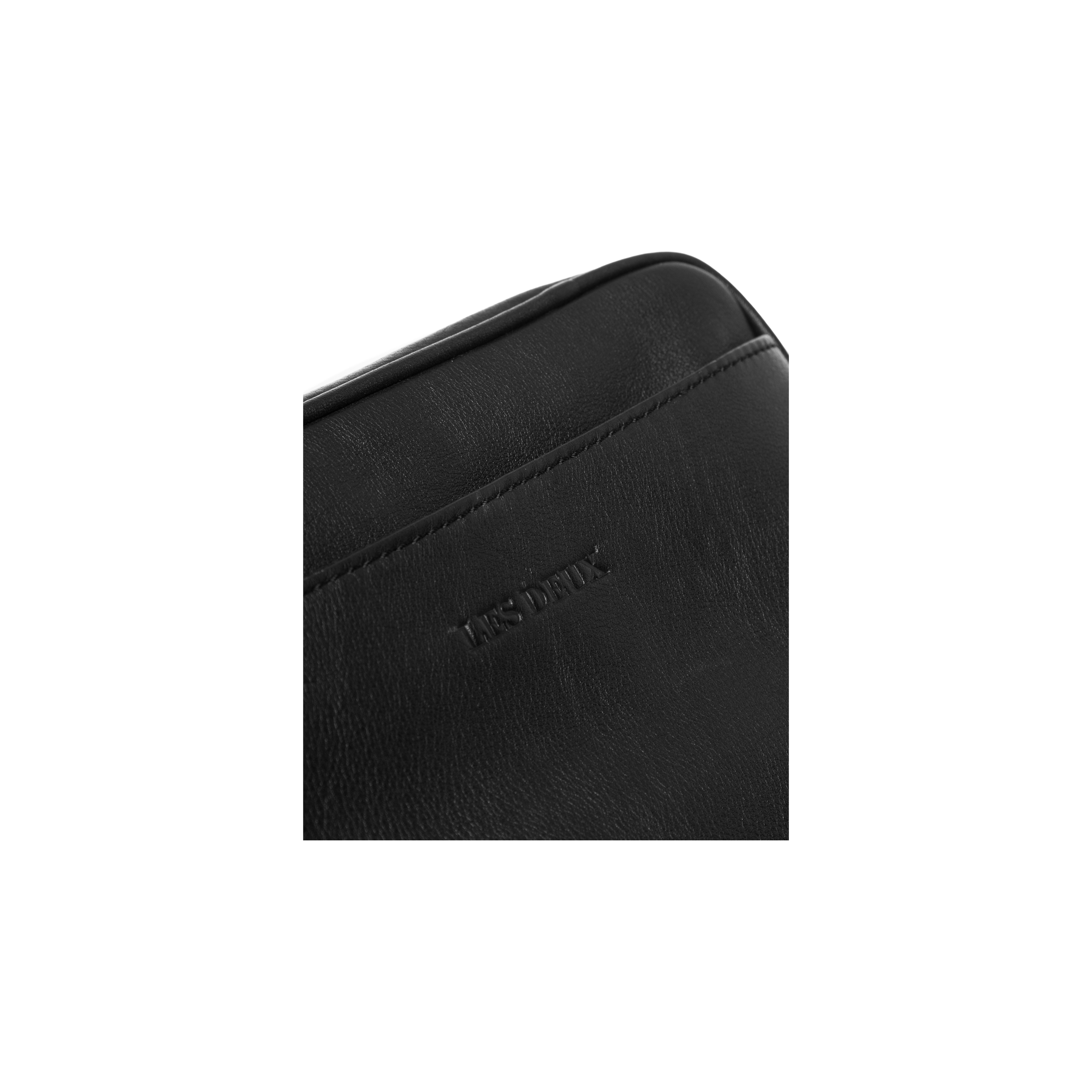 Leather Wash Bag - Black