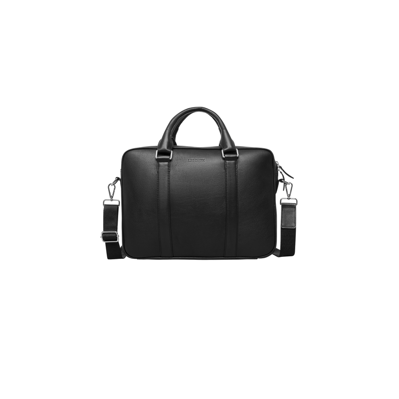Leather Computer Bag Single - Black