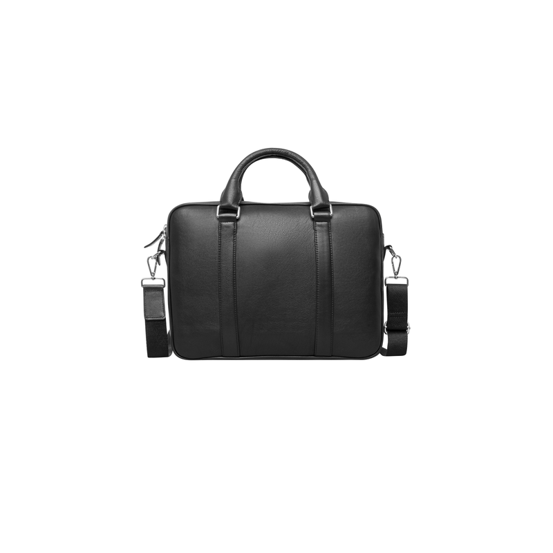 Leather Computer Bag Single - Black