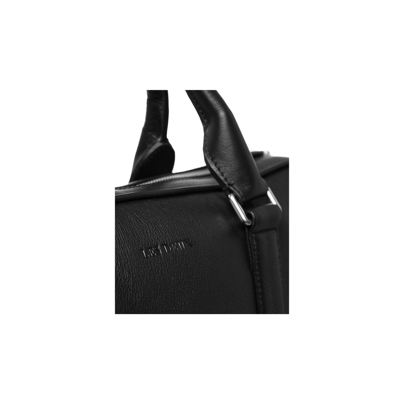 Leather Computer Bag Single - Black