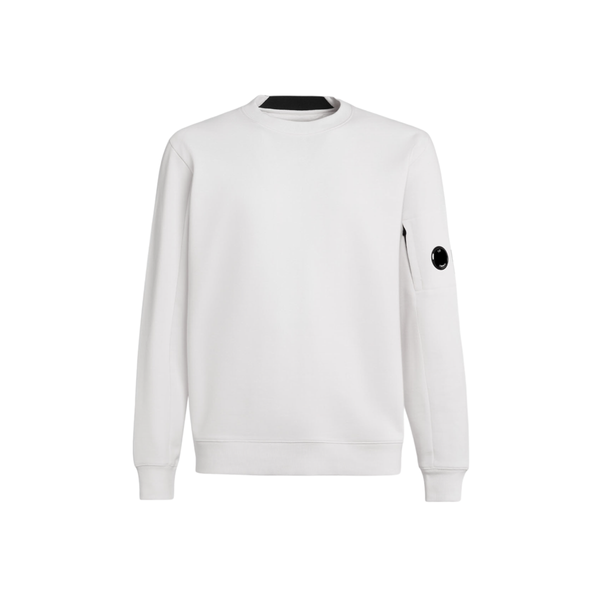 Diagonal Raised Fleece Sweatshirt - White