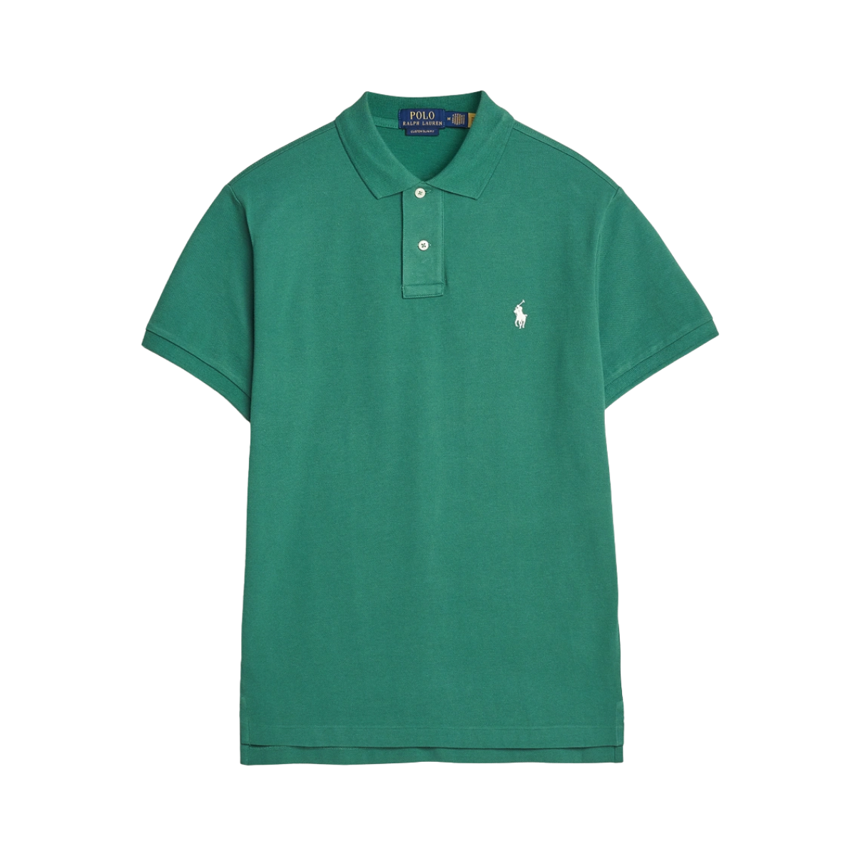 Custom Slim Fit Mesh Polo Shirt - Antique Green/Antique Cream