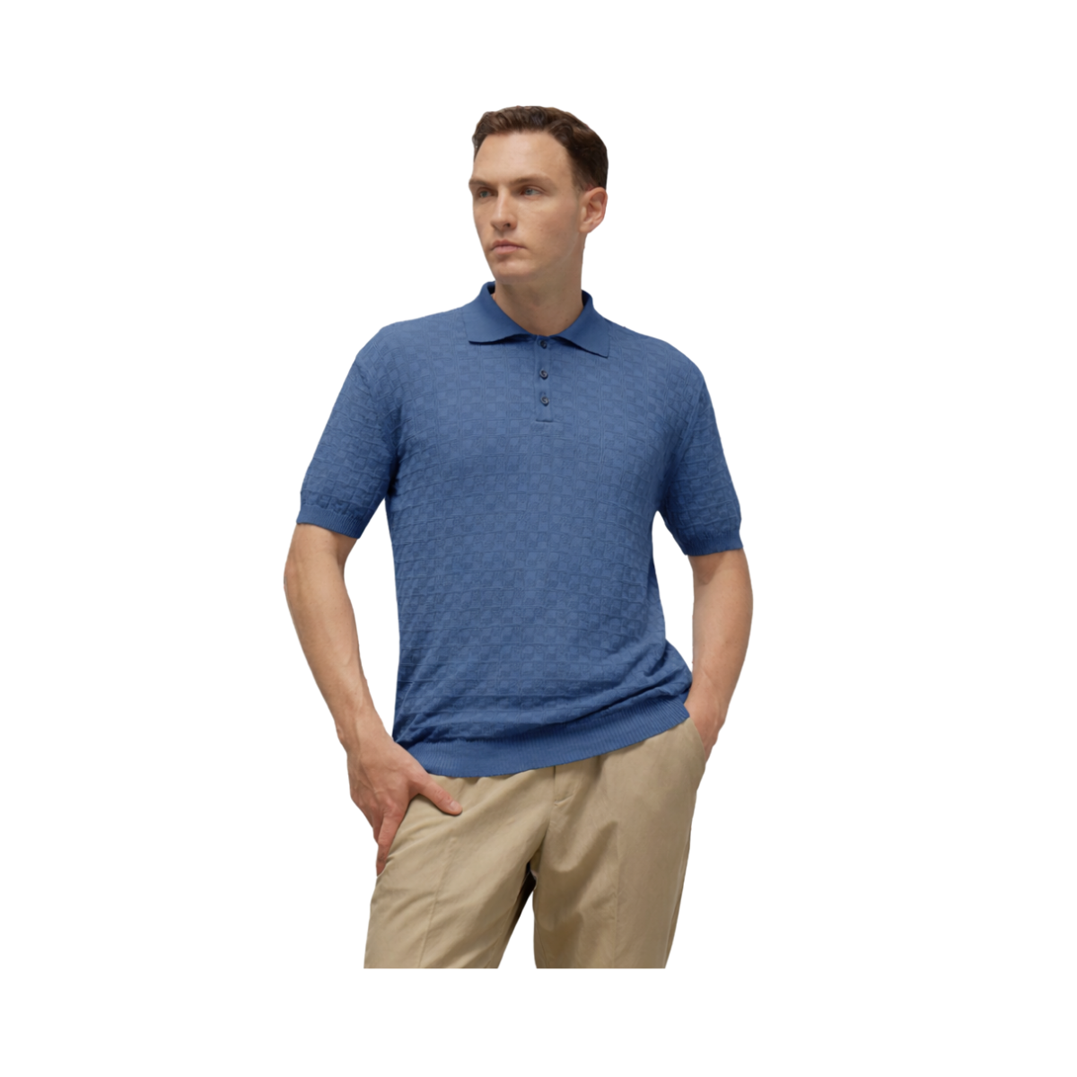 Polo Quadro Organic Cotton Crepe - Onda