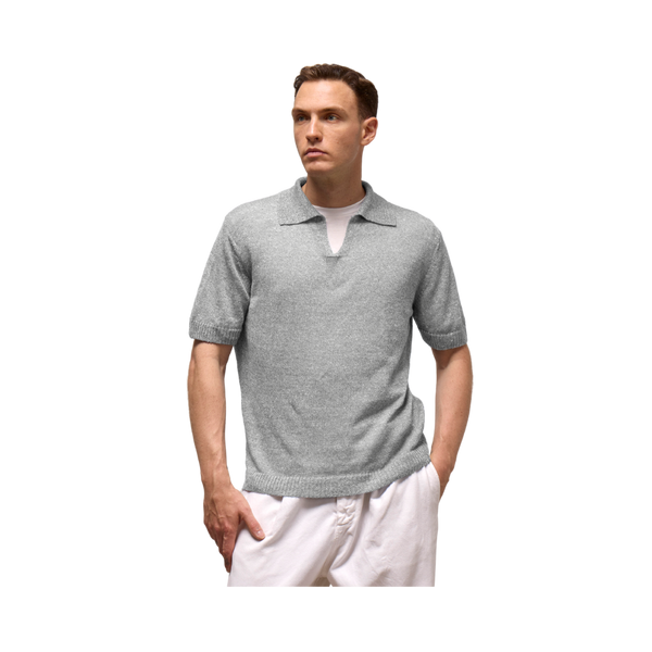 Polo Corta Cotone Muline - Ice