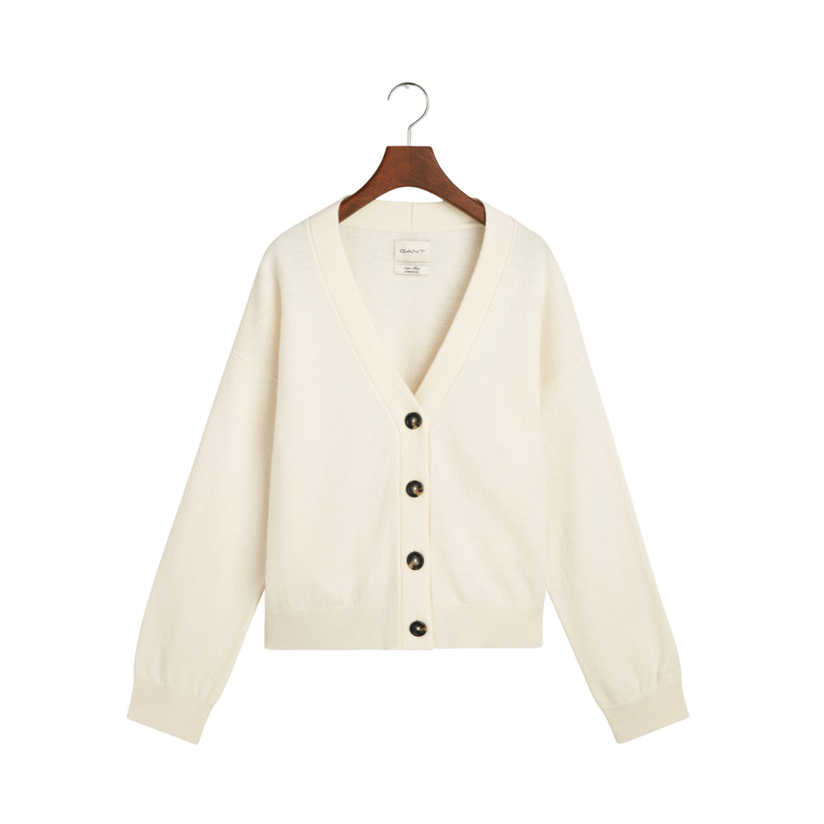 Superfine Lambswool Cardigan - Cream