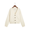 Superfine Lambswool Cardigan - Cream