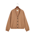 Superfine Lambswool Cardigan - CARAMEL BEIGE