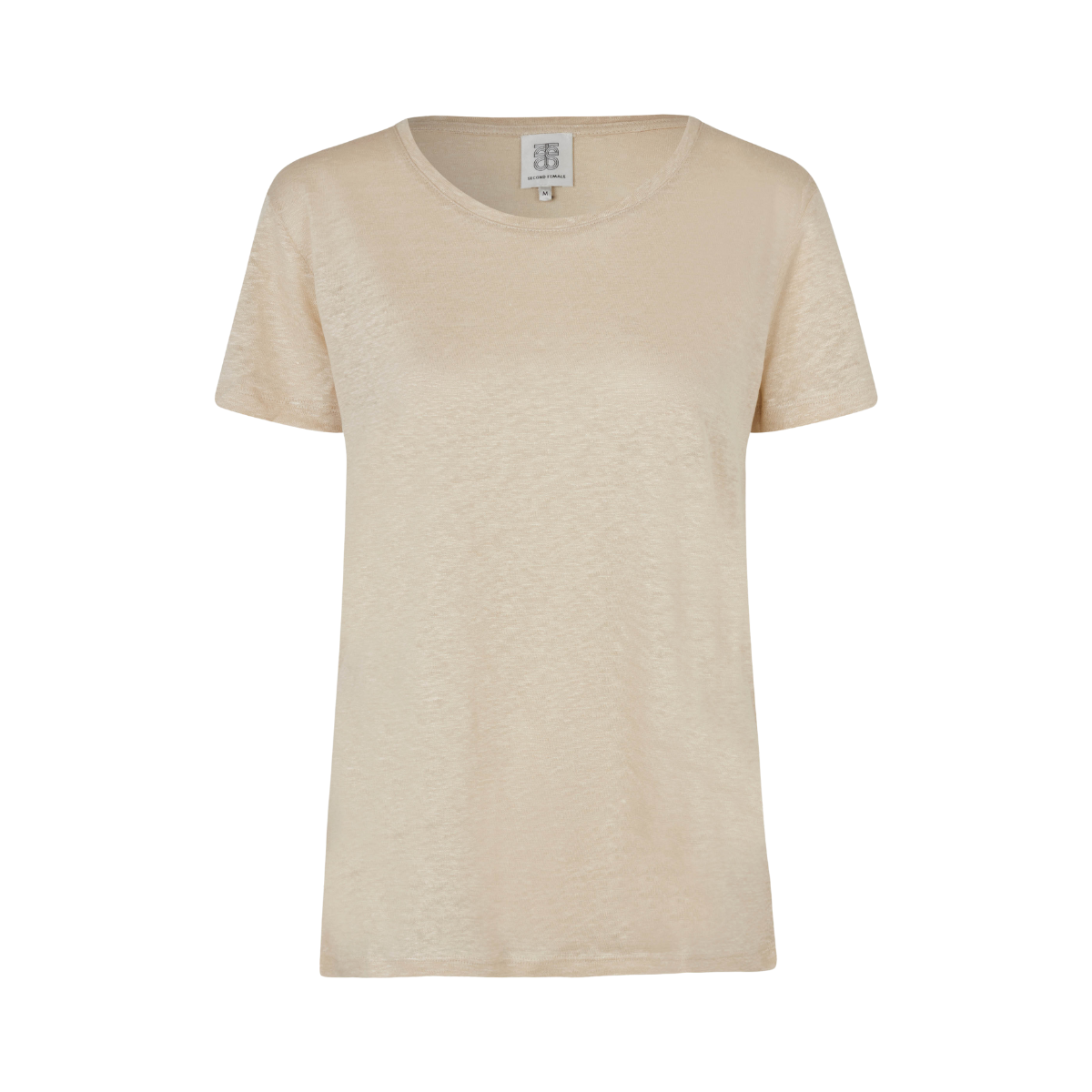 Peony O-Neck Tee - Beige