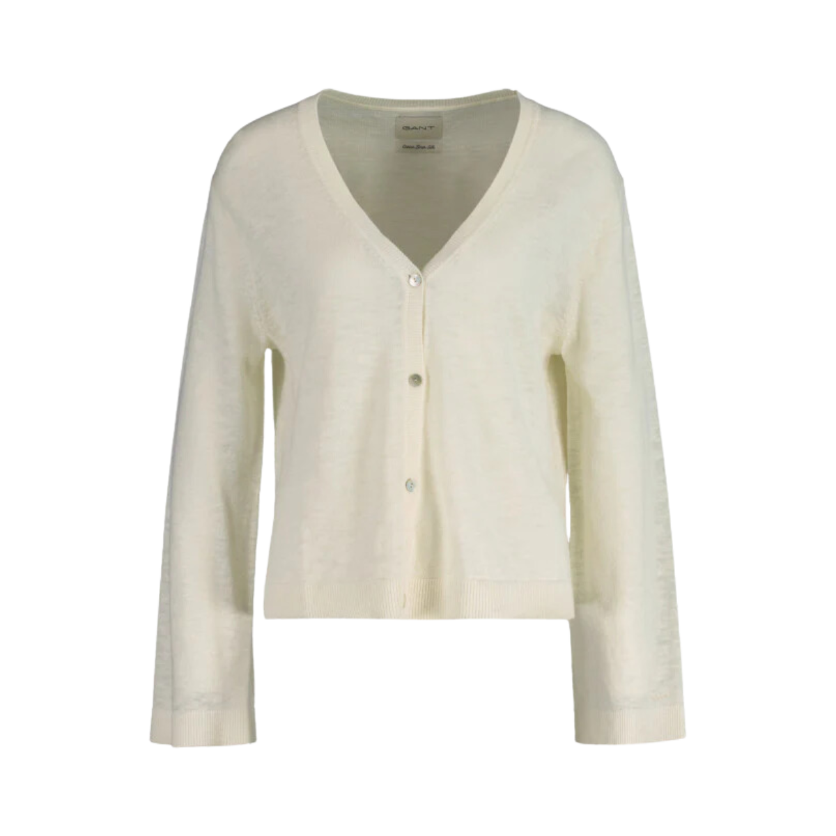 Linen Blend Cardigan - White