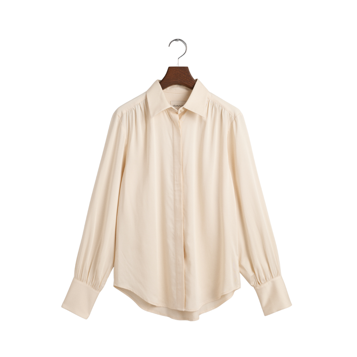 Regular Satin Shirt - White