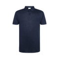 Linen polo - Navy