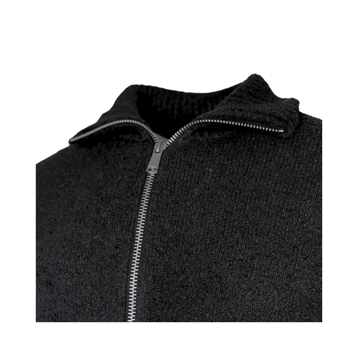 Marcello Zip Knit - Black