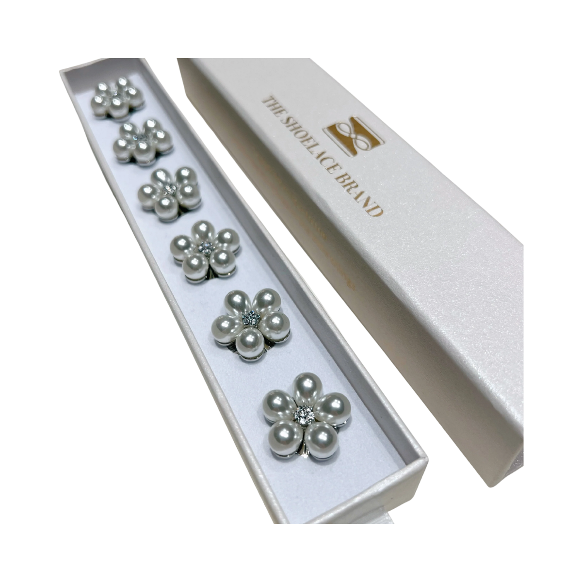 Rosi Styck - Pearl Flower Button Charm Silver
