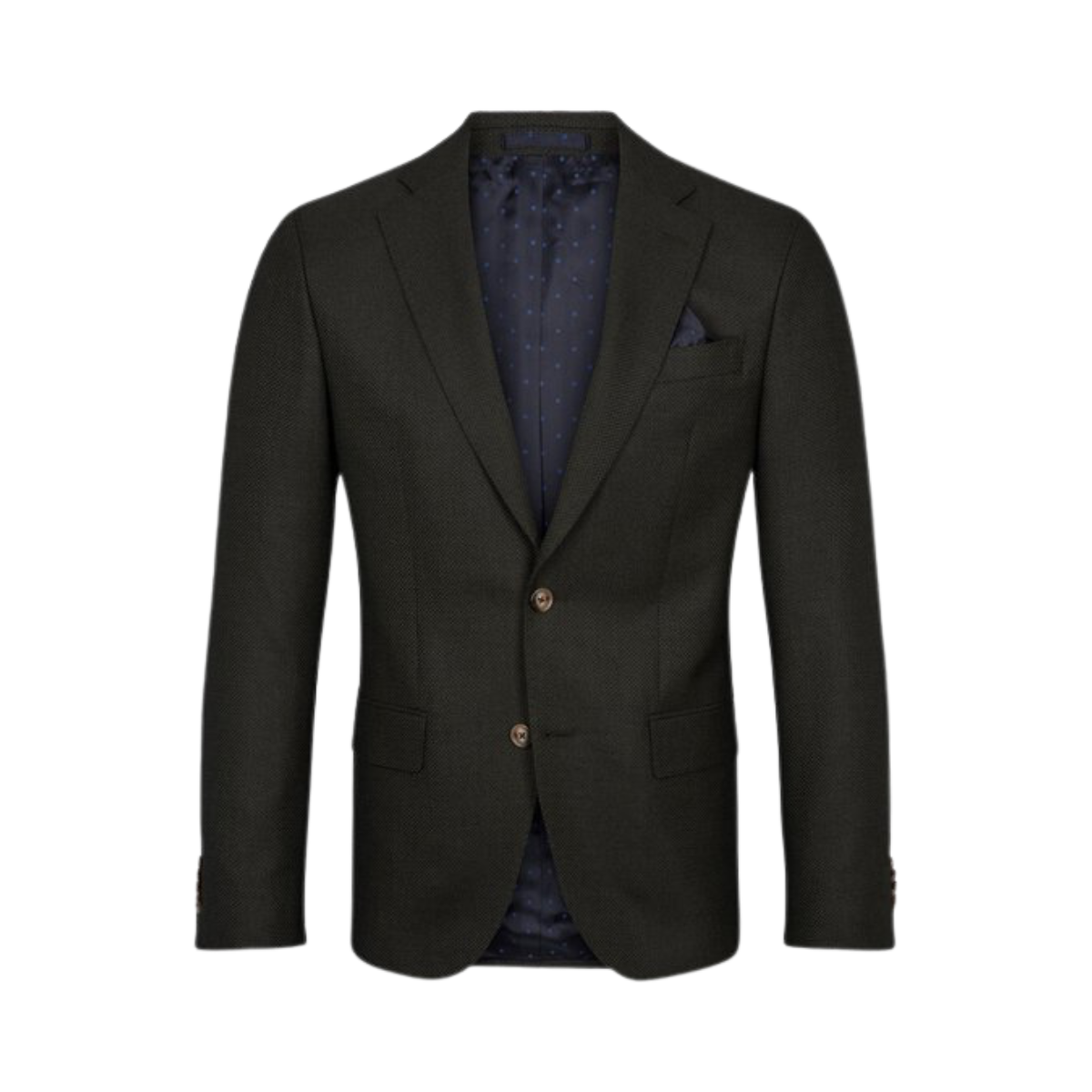 6135 Hopsack Sherman Napoli Long - Ebony Black