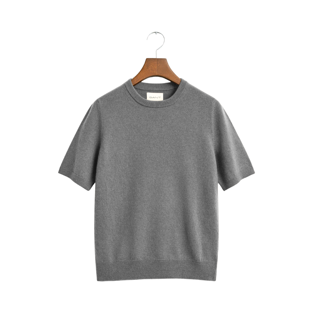 Superfine Lambswool SS C-Neck - Charcoal Melange