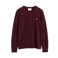 Wool Cotton C-Neck - Darkened Wine