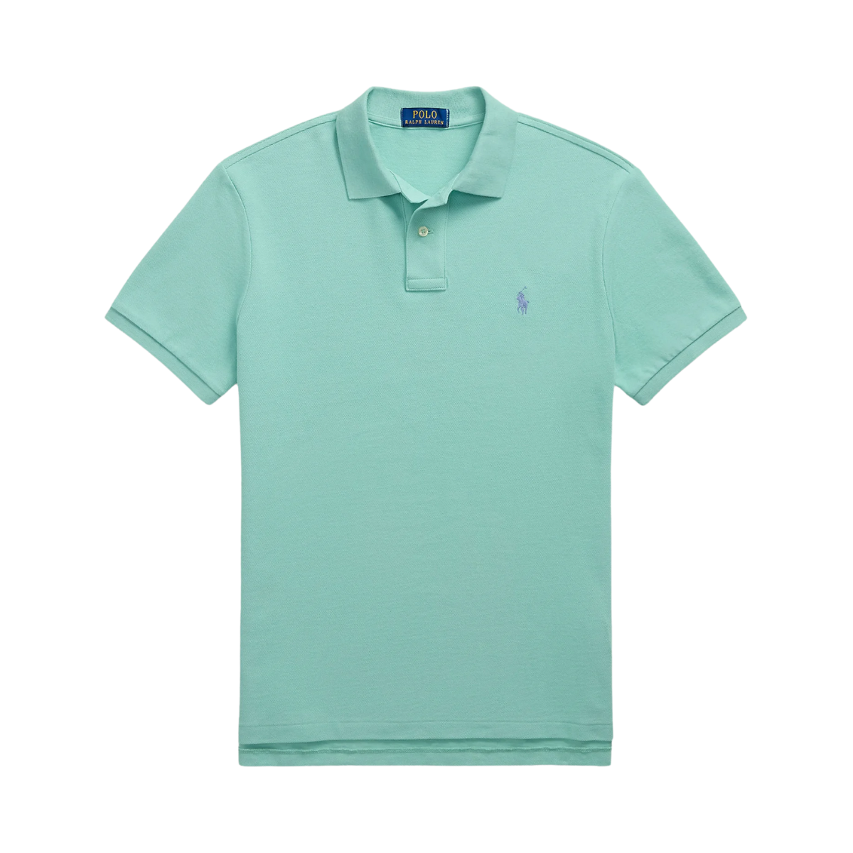 Custom Slim Fit Mesh Polo Shirt - Celadon