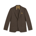 6135 Hopsack Sherman Napoli - Dark Brown