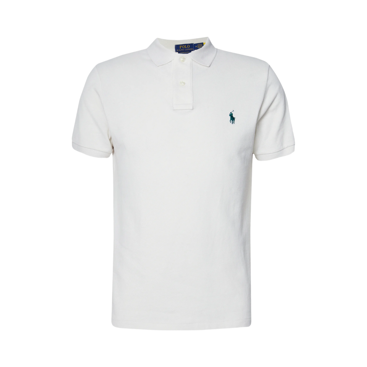 Custom Slim Fit Mesh Polo Shirt - Antique Cream/Antique Green