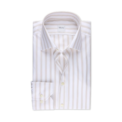 Stenströms SLIMLINE C77 RM CUFF - LIGHT BEIGE STRIPE