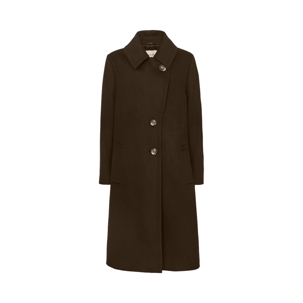 Cashmere Coat W  Clareta Belt Midi - Dark Brown