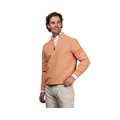 HALF ZIP STRUCTURE KNIT - LT ORANGE