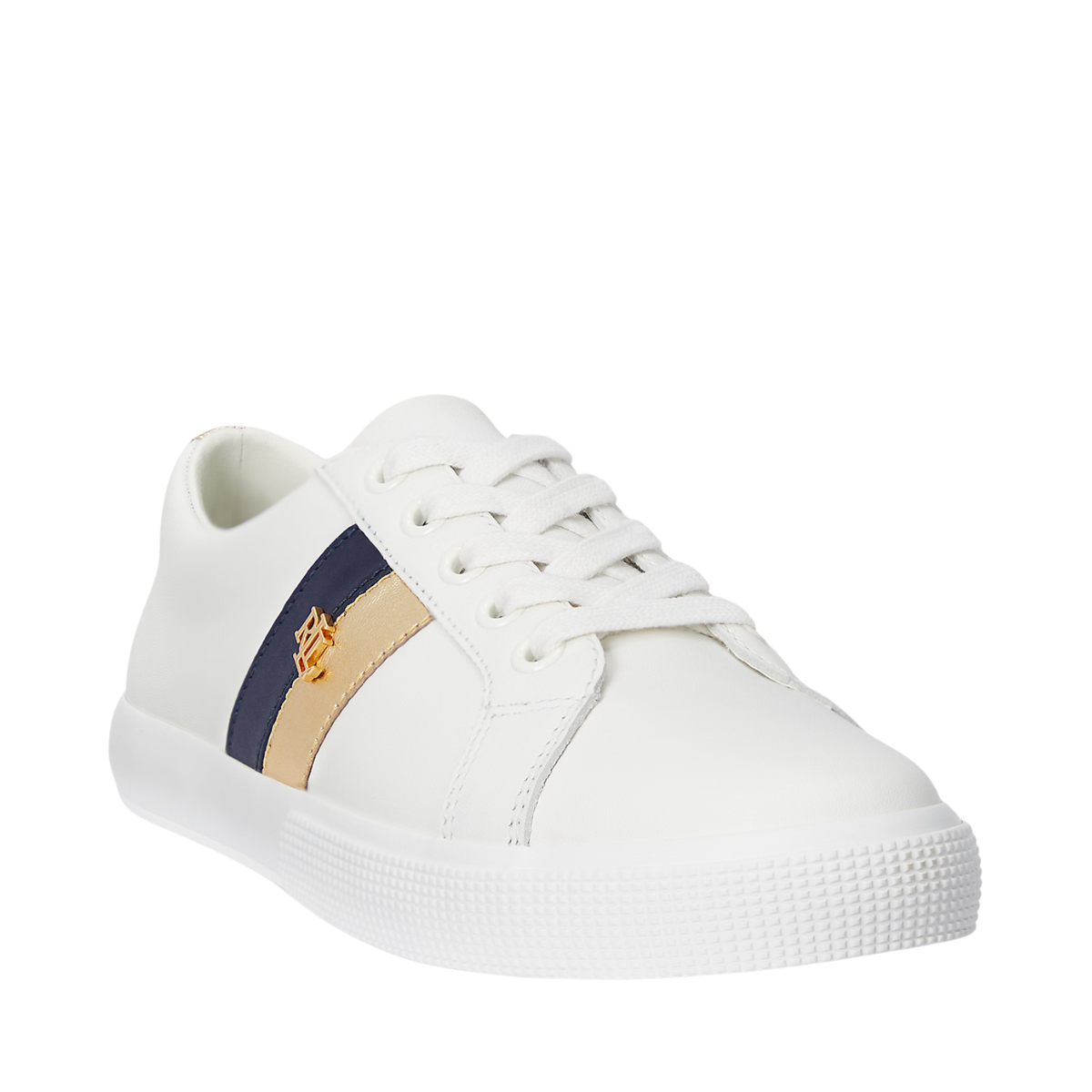 Janson Sneakers Low Top Lace - Snow White/Mdrn Gold/Rfnd Nvy