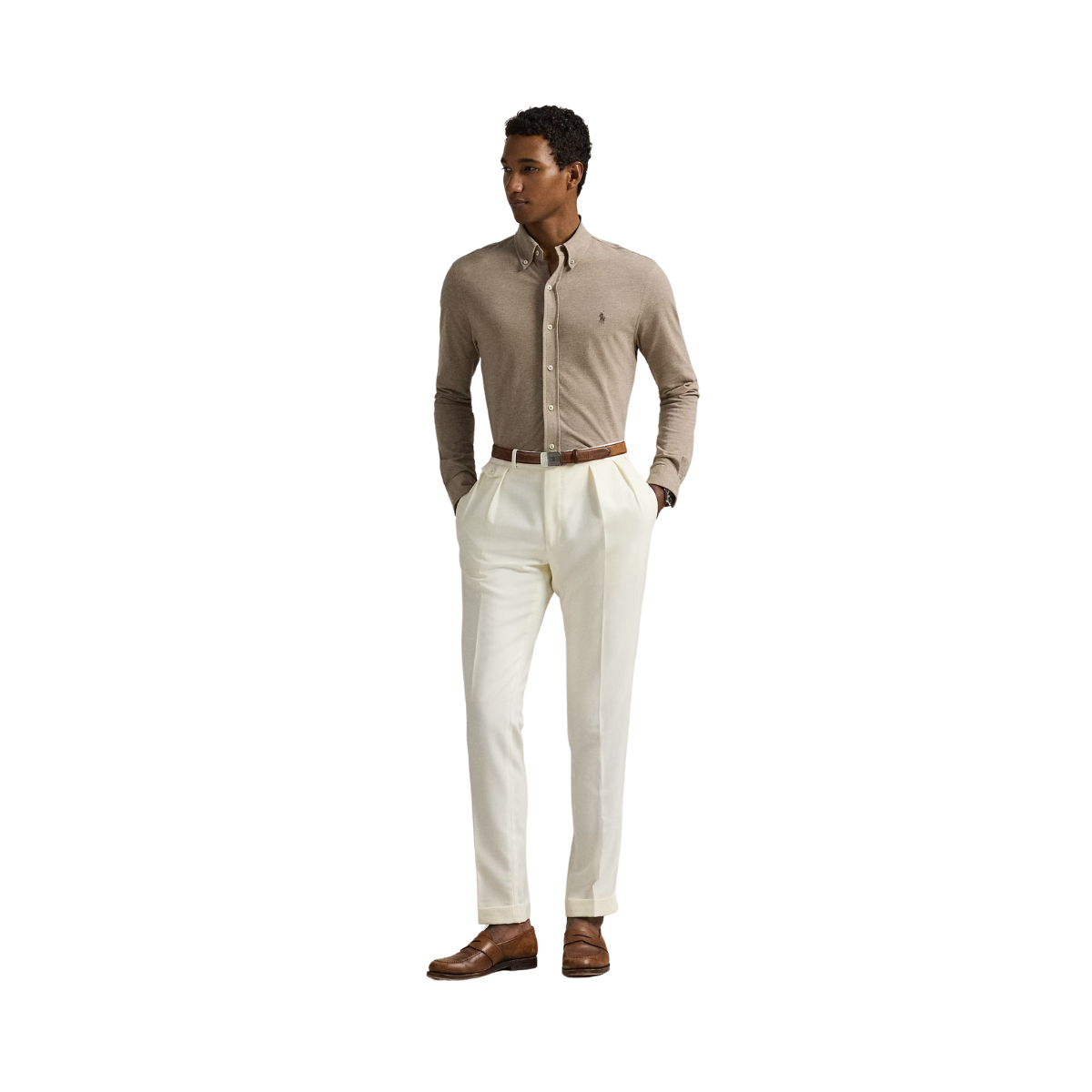 Featherweight Mesh Oxford Shirt - Classic Camel Heather
